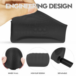 Alden Masturbator 9 Vibration Modes Silicon USB Black  5000128012478 Szilikonos