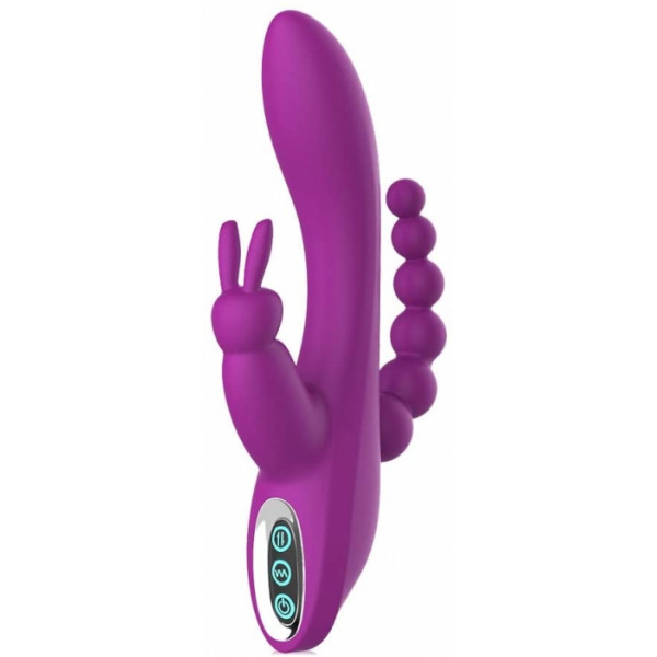 Mikaela Triple Vibrator 10 Modes Vibration Silicon USB Mov 21 Cm 5000128032735 Multifunkciós
