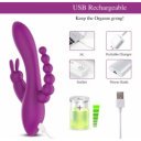 Mikaela Triple Vibrator 10 Modes Vibration Silicon USB Mov 21 Cm 5000128032735 Multifunkciós