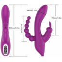 Mikaela Triple Vibrator 10 Modes Vibration Silicon USB Mov 21 Cm 5000128032735 Multifunkciós