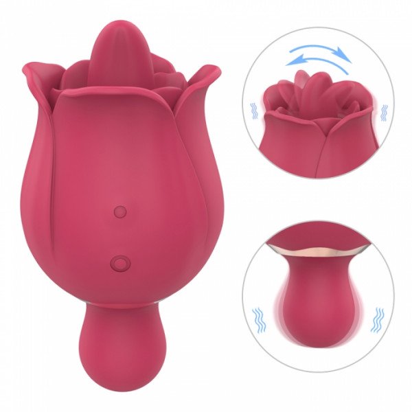 Vibrator Bloom, 18 Moduri Stimulatoare, Silicon, USB, RED, 10.9 cm 5000128054058 Csiklóizgatók