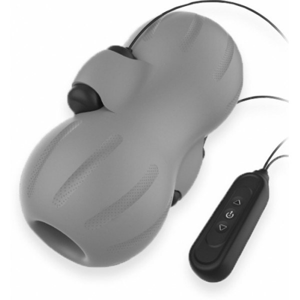 Space Masturbator With 2 Vibrating Eggs 9 Vibration Modes + 3 Intensities Speed Soft Silicon Gray 11.1 Cm 5000128036702 Művaginák