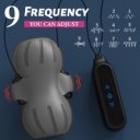 Space Masturbator With 2 Vibrating Eggs 9 Vibration Modes + 3 Intensities Speed Soft Silicon Gray 11.1 Cm 5000128036702 Művaginák