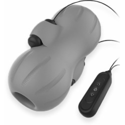 Space Masturbator With 2 Vibrating Eggs 9 Vibration Modes + 3 Intensities Speed Soft Silicon Gray 11.1 Cm 5000128036702 Művaginák Művaginák