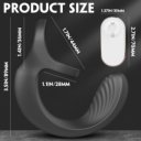 Double Penis Ring With Anal Stimulator 9 Modes Vibration Remote USB Control Black Silicone 5000128036856 Pénisz feltétek