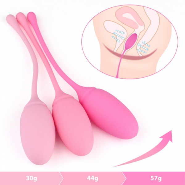 Set Colors 3 Bile Vaginal Silicon Pink 5000128032179 Gésagolyók