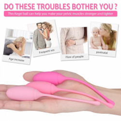 Set Colors 3 Bile Vaginal Silicon Pink 5000128032179 Gésagolyók