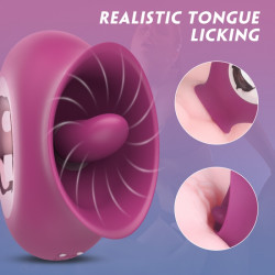 Stimulator Clitoris Noor, 9 Moduri Vibratii+9 Moduri Licking, Silicon, USB Csiklóizgatók