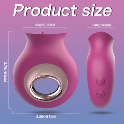 Stimulator Clitoris Noor, 9 Moduri Vibratii+9 Moduri Licking, Silicon, USB Csiklóizgatók