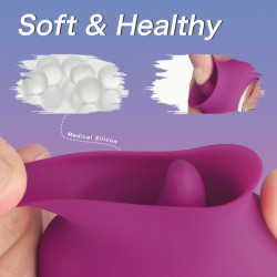 Stimulator Clitoris Noor, 9 Moduri Vibratii+9 Moduri Licking, Silicon, USB Csiklóizgatók
