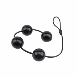 Butt Pleasure Anal Beads Extra Large, PVC, Black 759746431257 Gésagolyók