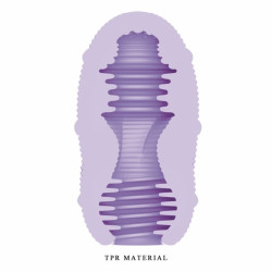 Egg Cupid X Smooth Stripes Masturbator, Purple Művaginák