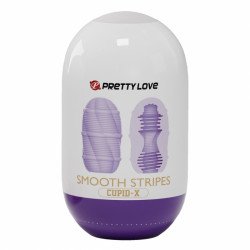 Egg Cupid X Smooth Stripes Masturbator, Purple Művaginák Művaginák