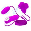 Pretty Love Double Stimulator, 12 Vibration Modes, 12 Suction Modes, Silicone, Purple 6959532333893 Csiklóizgatók