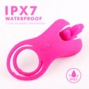 Sqweel Double Penis Ring 10 Rotation Modes USB Silicon Pink  5000128027038 Multifunkciós