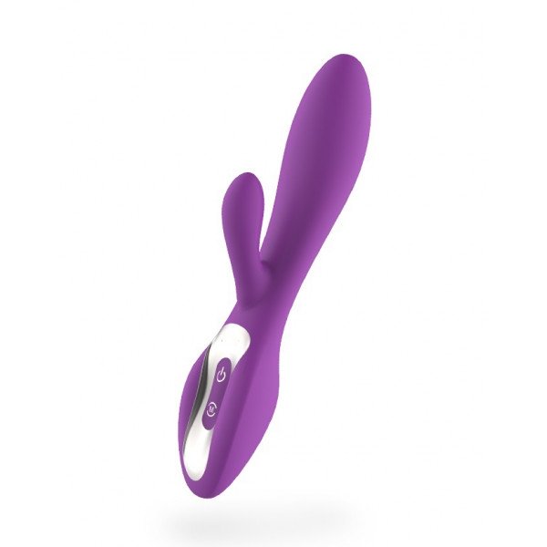Vibrator Rabbit Breeze, 9 Vibration Modes, Silicon, USB, Purple 20.1 cm Vibrátorok