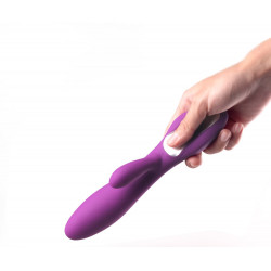 Vibrator Rabbit Breeze, 9 Vibration Modes, Silicon, USB, Purple 20.1 cm Vibrátorok