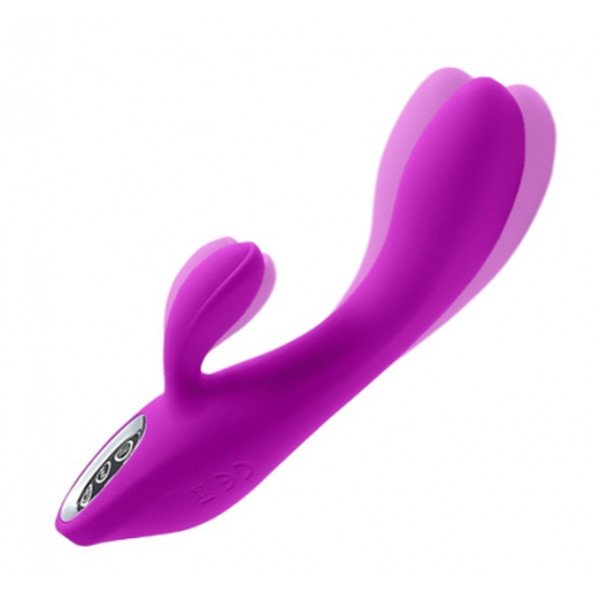 Vibrator Elisa, 10 Vibration Modes, Silicon, USB, Purple 20.8 cm Vibrátorok