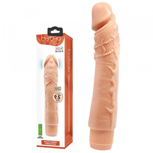 Vibrator Realist Barbara Classic Jelly Multispeed Natural 24 Cm Dybbuk 6959532325959 Vibrátorok