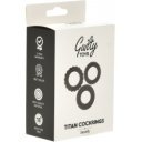 Set of 3 Titanium Silicone Penis Rings Black 6427885000347 Gyűrűk