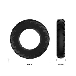 Set of 3 Titanium Silicone Penis Rings Black 6427885000347 Pénisz feltétek