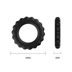 Set of 3 Titanium Silicone Penis Rings Black 6427885000347 Pénisz feltétek