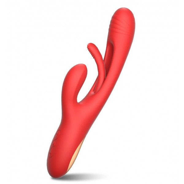 Magnus Vibrator, Vibrating & Patting, Silicone, USB, Red, 24 cm 6427885000293 Vízálló vibrátorok