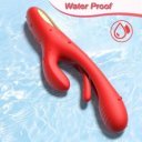 Magnus Vibrator, Vibrating & Patting, Silicone, USB, Red, 24 cm 6427885000293 Vízálló vibrátorok