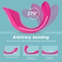 Dual Stimulator Bendable Nifty Remote Control 9 Modes Vibration Silicon USB Pink Multifunkciós