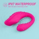 Dual Stimulator Bendable Nifty Remote Control 9 Modes Vibration Silicon USB Pink Multifunkciós