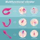 Dual Stimulator Bendable Nifty Remote Control 9 Modes Vibration Silicon USB Pink Multifunkciós