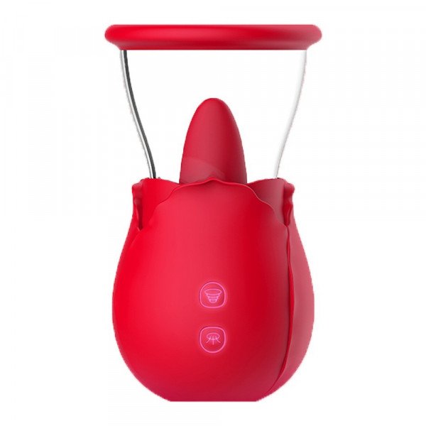 Cerise Pleasure Kit Stimulator, Sucking&Licking, Silicone, USB, Red 6427885000248 Csiklóizgatók