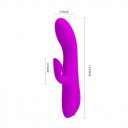 Pretty Love Anthony Vibrator, 12 Vibration Modes, 12 Suction Modes, Silicone, USB, Purple, 19 cm  6959532331608 Multifunkciós