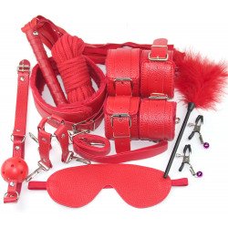 BDSM Kit 10 Piece, Red 5000128045964 szett Fetish