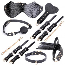 Snake Look BDSM Set, 7 Pieces, Black 6427885003317 szett Fetish