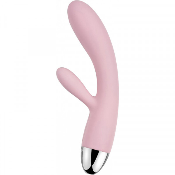 Vibrator SVAKOM Alice, 8 vibrating modes, Silicon,  17.6 cm Light Pink Multifunkciós