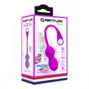 Elvira Kegel Balls 12 Vibration Modes, Silicone, USB, Bluetooth Control, Free App, Purple 14.5 cm Gésagolyók