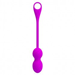 Elvira Kegel Balls 12 Vibration Modes, Silicone, USB, Bluetooth Control, Free App, Purple 14.5 cm Gésagolyók Gésagolyók