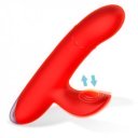 Vibrator RED Divya Vibration, Up&Down Ring Beads, USB, Silicon, 22 cm 8436583799246 Multifunkciós