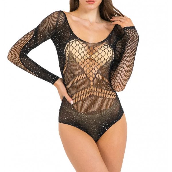 Body Shiny Star, Negru, S/M 5000128056588 Body