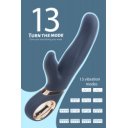 Vibrator Rabbit Dolphy 13 Vibration Modes Boost Mode USB Silicon Dark Blue 23 Cm 5000128036832 Multifunkciós