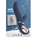 Vibrator Rabbit Dolphy 13 Vibration Modes Boost Mode USB Silicon Dark Blue 23 Cm 5000128036832 Multifunkciós