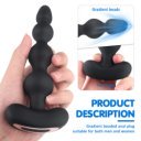 Anal Ball Andrew Remote Control Silicon USB Black 5000128058872 Anál