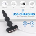 Anal Ball Andrew Remote Control Silicon USB Black 5000128058872 Anál