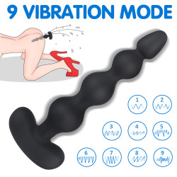 Anal Ball Andrew Remote Control Silicon USB Black 5000128058872 Anál