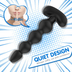 Anal Ball Andrew Remote Control Silicon USB Black 5000128058872 Anál