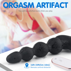 Anal Ball Andrew Remote Control Silicon USB Black 5000128058872 Anál