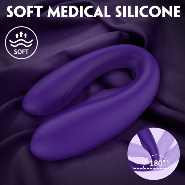 Vibrator Torque Luella Remote Control 9 Vibration Modes Silicon Purple USB Multifunkciós