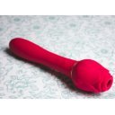 Petaly Stimulator Dual Vibrator 10 Vibration Modes + 5 Modes Licking Silicon USB Red 6427885003393 Multifunkciós