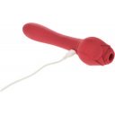 Petaly Stimulator Dual Vibrator 10 Vibration Modes + 5 Modes Licking Silicon USB Red 6427885003393 Multifunkciós